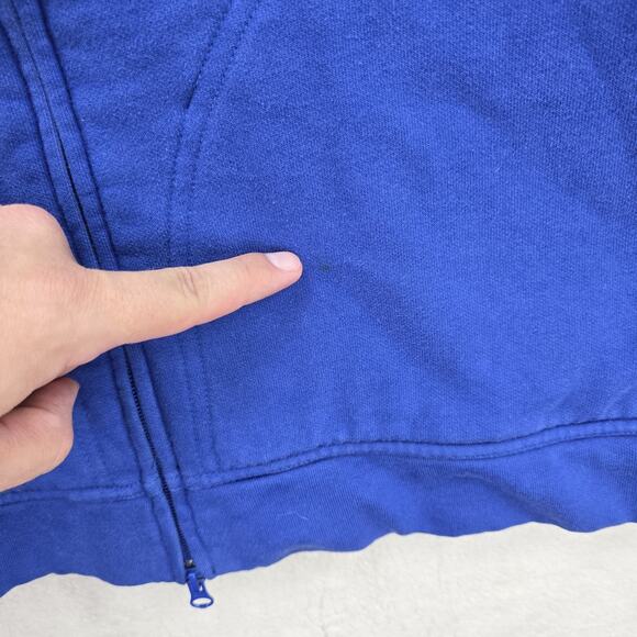 Vintage Jordan Brand Full Zip Sweatshirt Mens Large Blue Black Hoodie Y2K - Picture 5 of 13